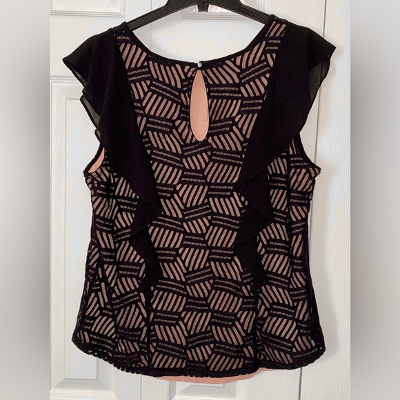 RW & CO pink and black top for women size MEDIUM - Picture 4 of 7